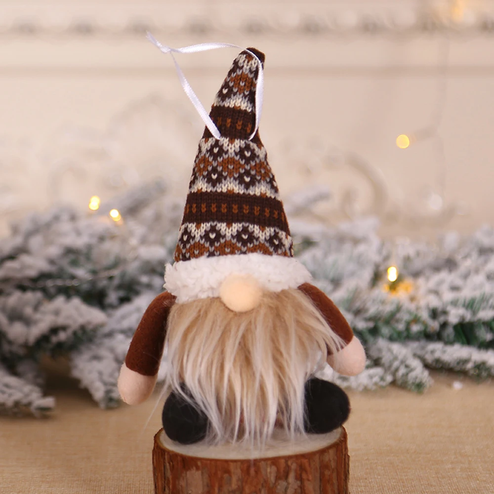 

Merry Christmas Decorations Adorable Gnome Goblin Elf Santa Claus Doll Xmas Tree Hanging Home Ornament Gift For Children