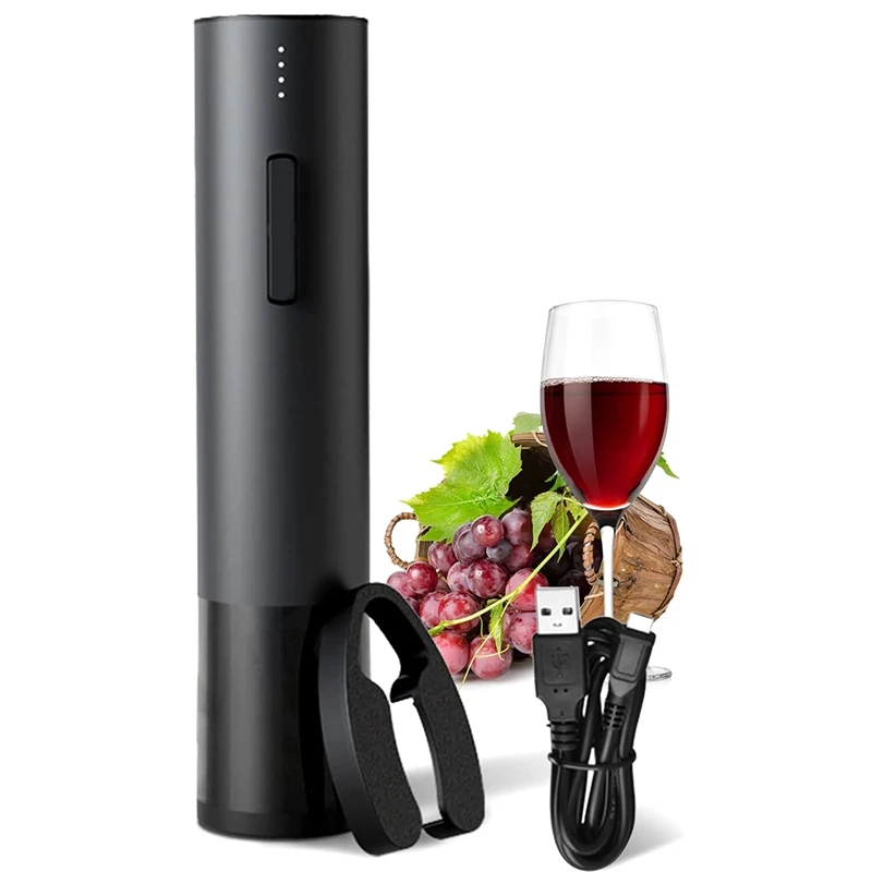 

Wine Bottle Opener,Electric Wine Corkscrews With Foil Cutter, Rechargeable Wine Opener Suitable For Most Wines