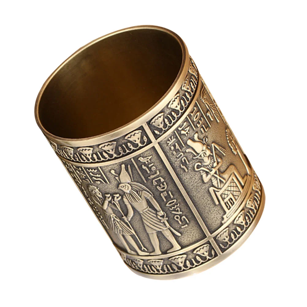 

Egyptian Idol Holder Container Brush Zinc Alloy Holders Stationery