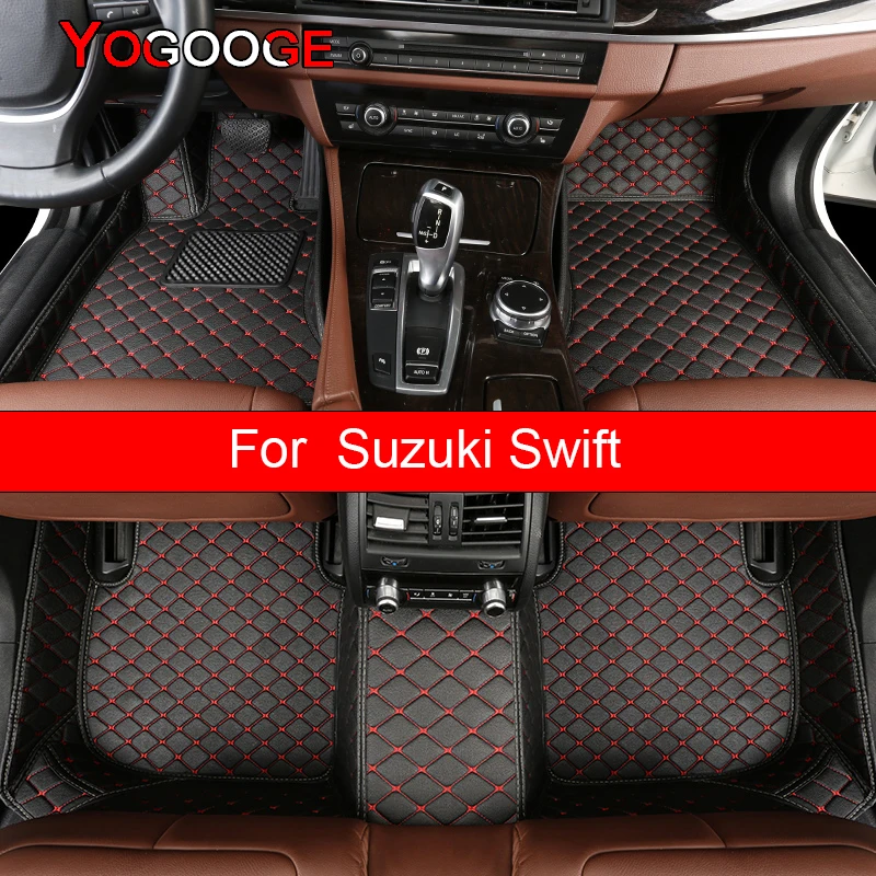 

YOGOOGE Car Floor Mats For Suzuki Swift Foot Coche Accessories Carpets