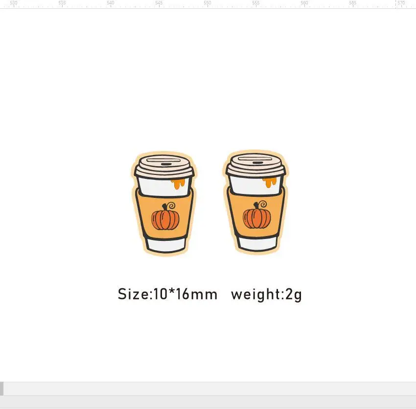 Осенние серьги-гвоздики в виде оранжевого кленового листа тыквы молока чая кофе