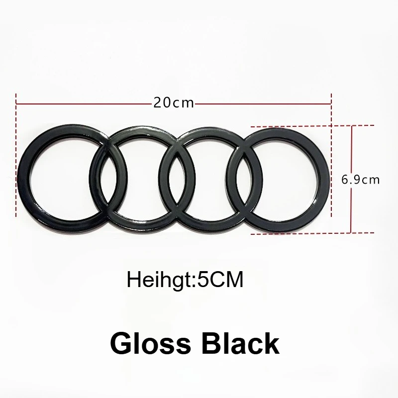 

Для Audi A3 A4 A5 A6L A7 A8 задняя четыре кольца эмблема значок черный багажник логотип декоративная замена внешняя модификация аксессуар