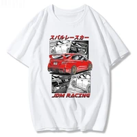 initial d jdm red subie t shirt males summer anime japan style impreza wrx sti printed high quality harajuku graphic tops cotton