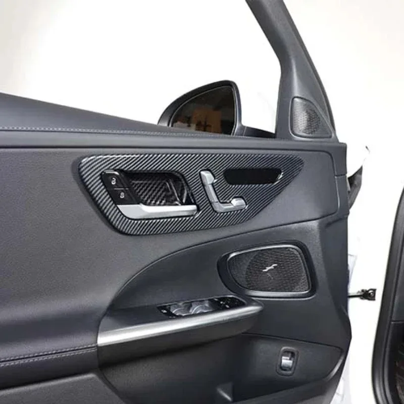 Фото Для Mercedes-Benz C-класса GLC W206 X254 2022-2026: накладки на внутренние дверные панели из АБС-пластика под карбон, аксессуары для интерьера автомобиля №1