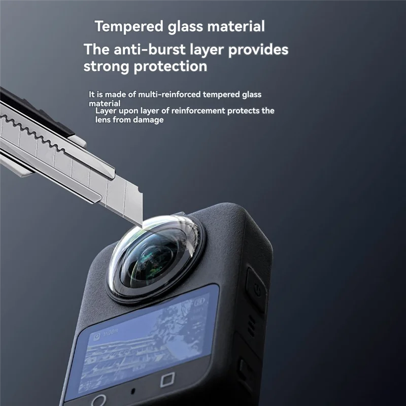Фото ELECT-For DJI Osmo 360, аксессуары, 2 шт., защитная крышка для объектива из закаленного стекла, защита от царапин для DJI Osmo 360 №2