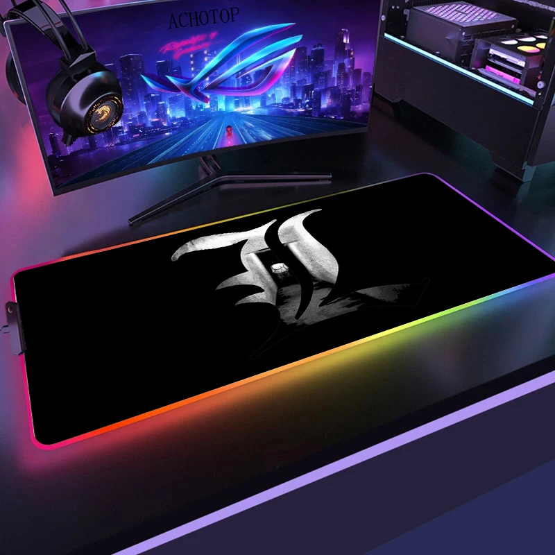 

800x300mm Table pad Rgb Mat Pc Accessories Gaming Backlit Mat Mouse Pad Gamer USB Anime Gamer Lamp Keyboard Support Death Note