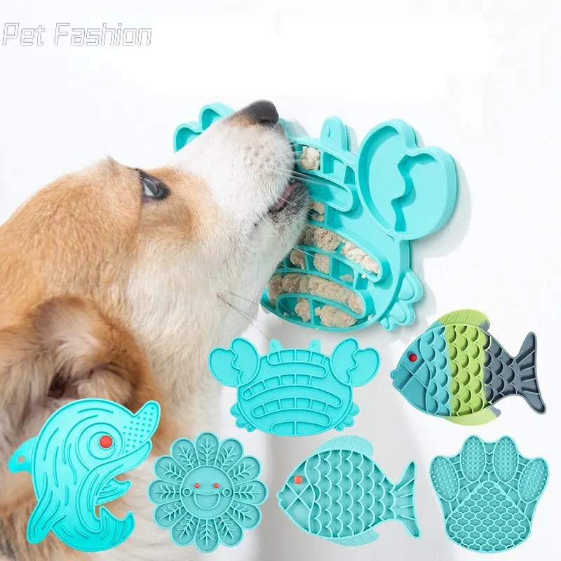 

Pet Slow Food Bowl Food Plate Cat Dog Lick Food Plate Feeding Pad Slow Food Bowl Choke Prevention Bowl Dog Slow Food Bowl