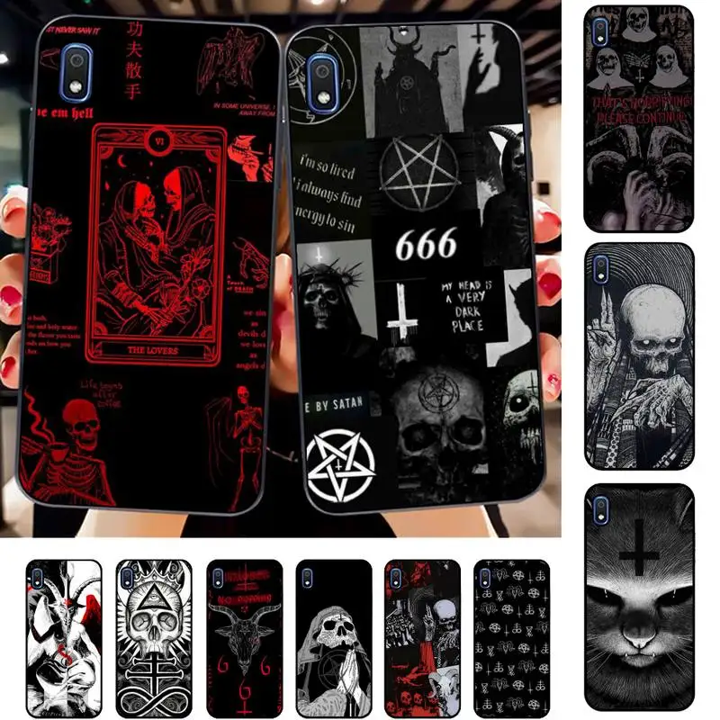 

Pentagram 666 Demonic Satanic Devil Satan Phone Case for Samsung A51 01 50 71 21S 70 31 40 30 10 20 S E 11 91 A7 A8 2018 Cover