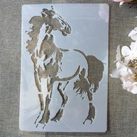 2618cm horse diy layering stencils wall painting scrapbook coloring embossing album decorative paper card template