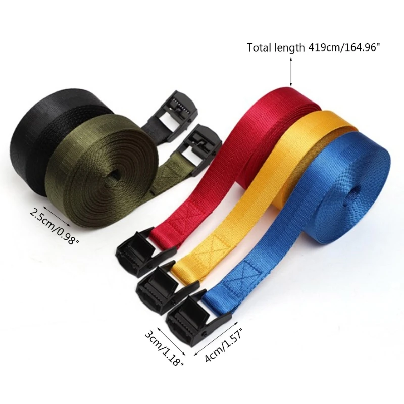 

Strong Buckle Tie Down Belt Cargo Straps Ratchet Lashing Tie Down Adjustable Straps with Quick Release Buckle Fixing Kit