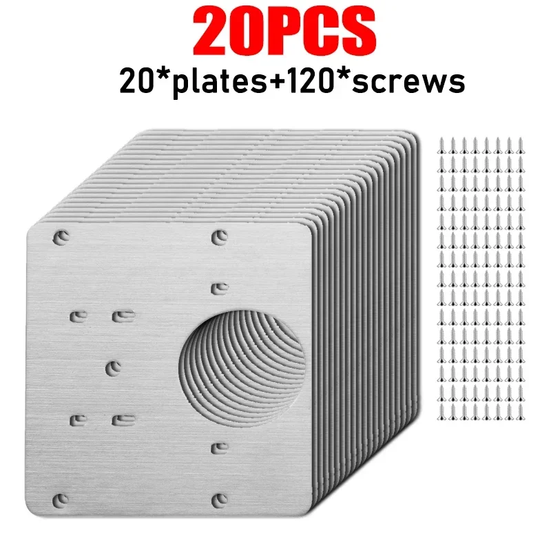 

Комплекты пластин для ремонта петель шкафа, монтажная пластина для дверных петель из нержавеющей стали с отверстием, инструменты для крепления домашнего кухонного шкафа