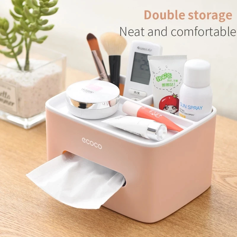 

Napkin Holder Household Living Room Dining Room Creative Lovely Simple Multi Function Remote Control Storage Tissue Box