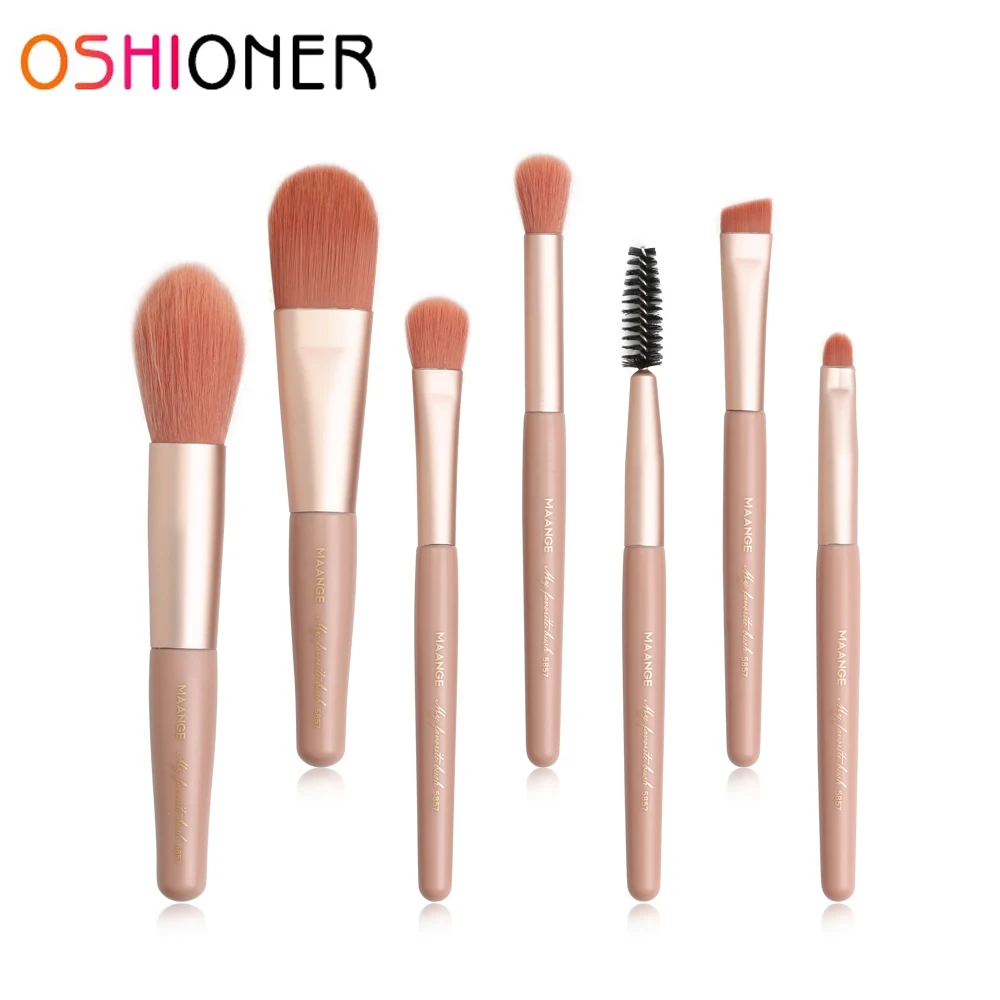 

Oshioner 7pcs Makeup Brushes Set for Cosmetic Foundation Powder Eyeshadow Blush Blending Make Up Brush Beauty Tool