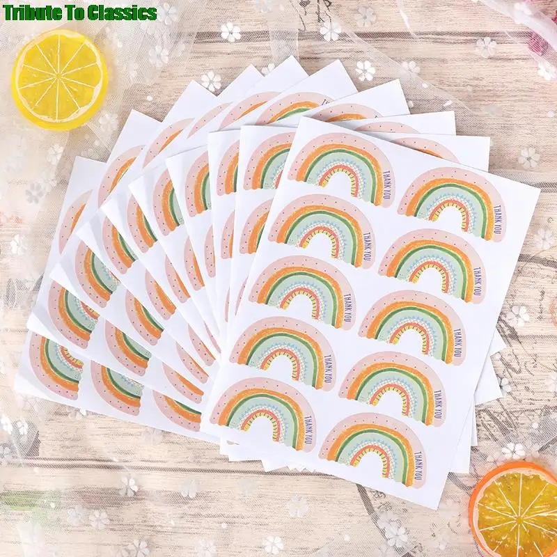 

Наклейки бумажные радужные самоклеящиеся, 100 шт.