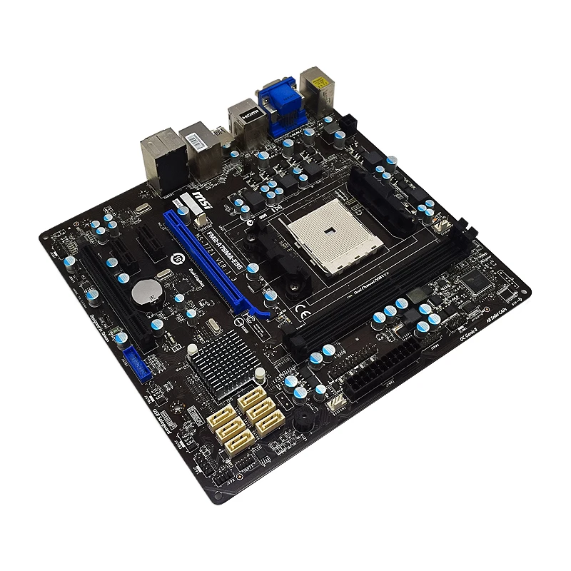 Фото Материнская плата MSI Socket FM2 FM2-A75MA-E35 системная плата AMD A75 DDR3 32GB USB3.0 SATA III PCI-E 2,0 ATX для A10-5700 cpus №3
