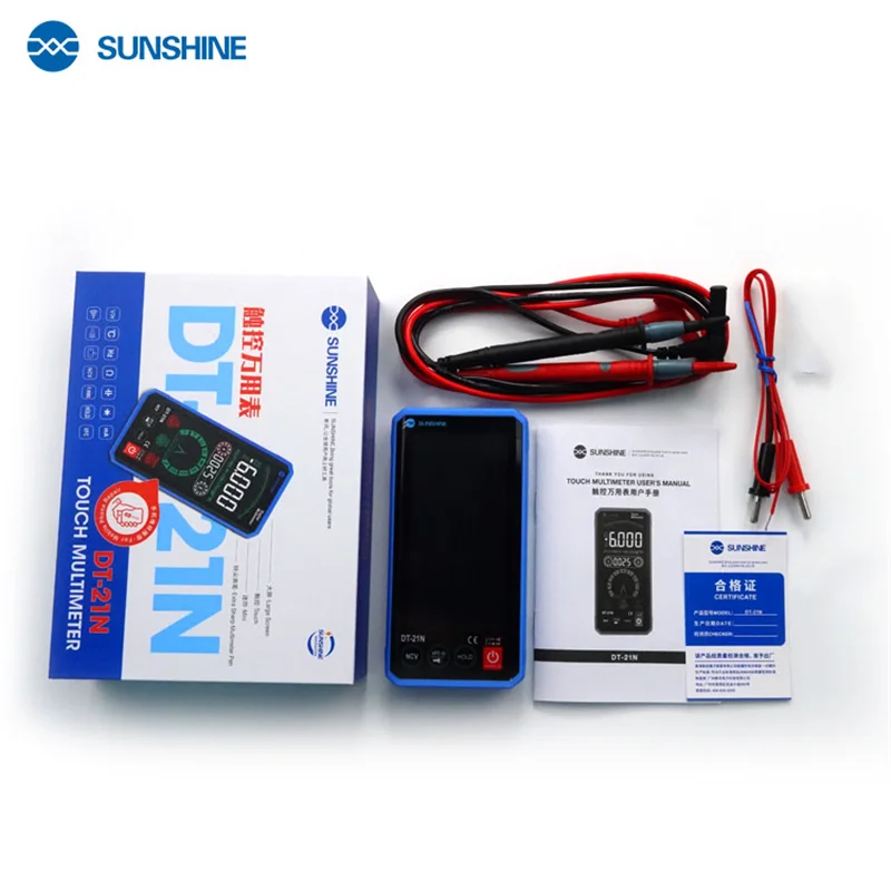 SUNSHINE DT-21N Touch Multimeter Fully Automatic High Precision Color Screen AC DC Voltage and Current Resistance Measurement |