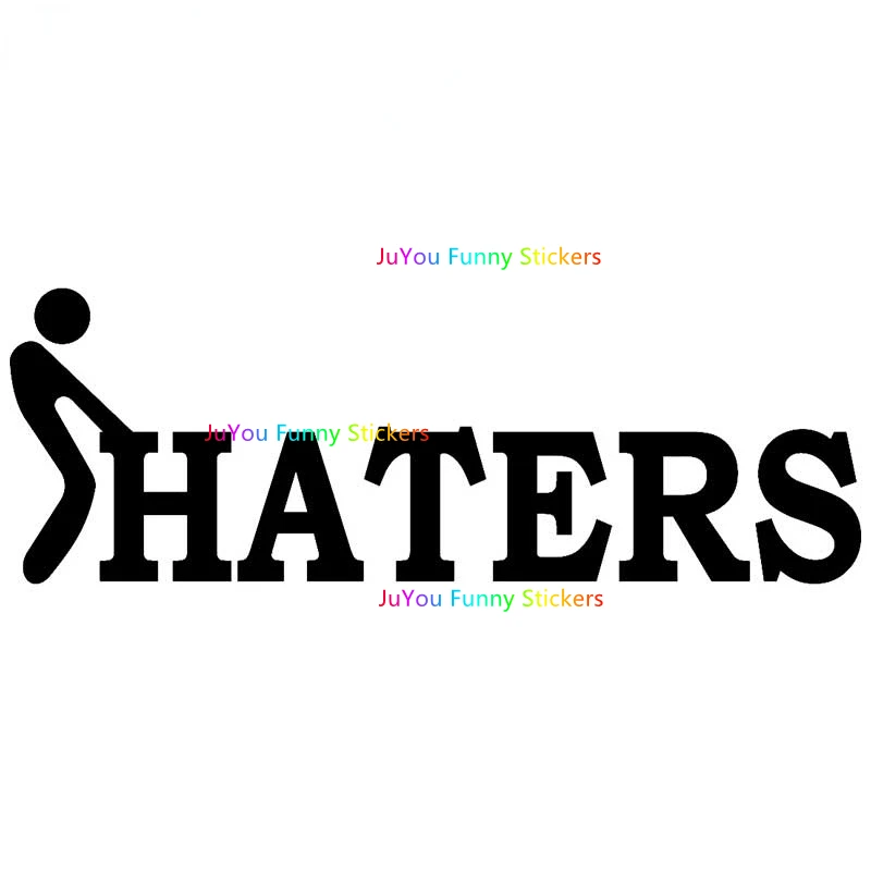 

JuYou Funny Stickers Exterior Accessories for Haters Car Stickers Sunscreen Decals JDM Refrigerator Vinyl Material Decor