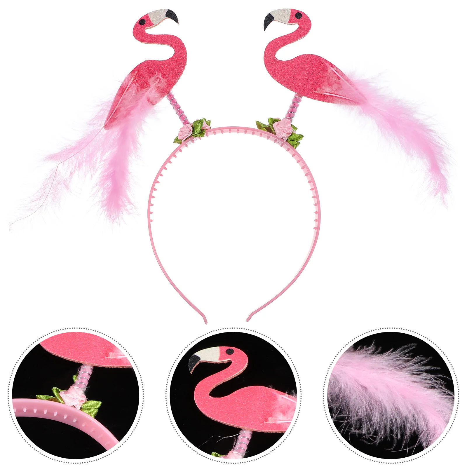Повязка на голову с изображением фламинго тропические повязки для вечеринки