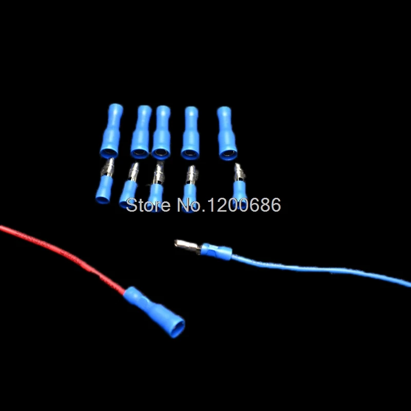 Купи BLUE 16-14AWG Insulated BULLET Crimp Wire Connector Terminal Solderless Crimp Bullet Plug terminal за 222 рублей в магазине AliExpress