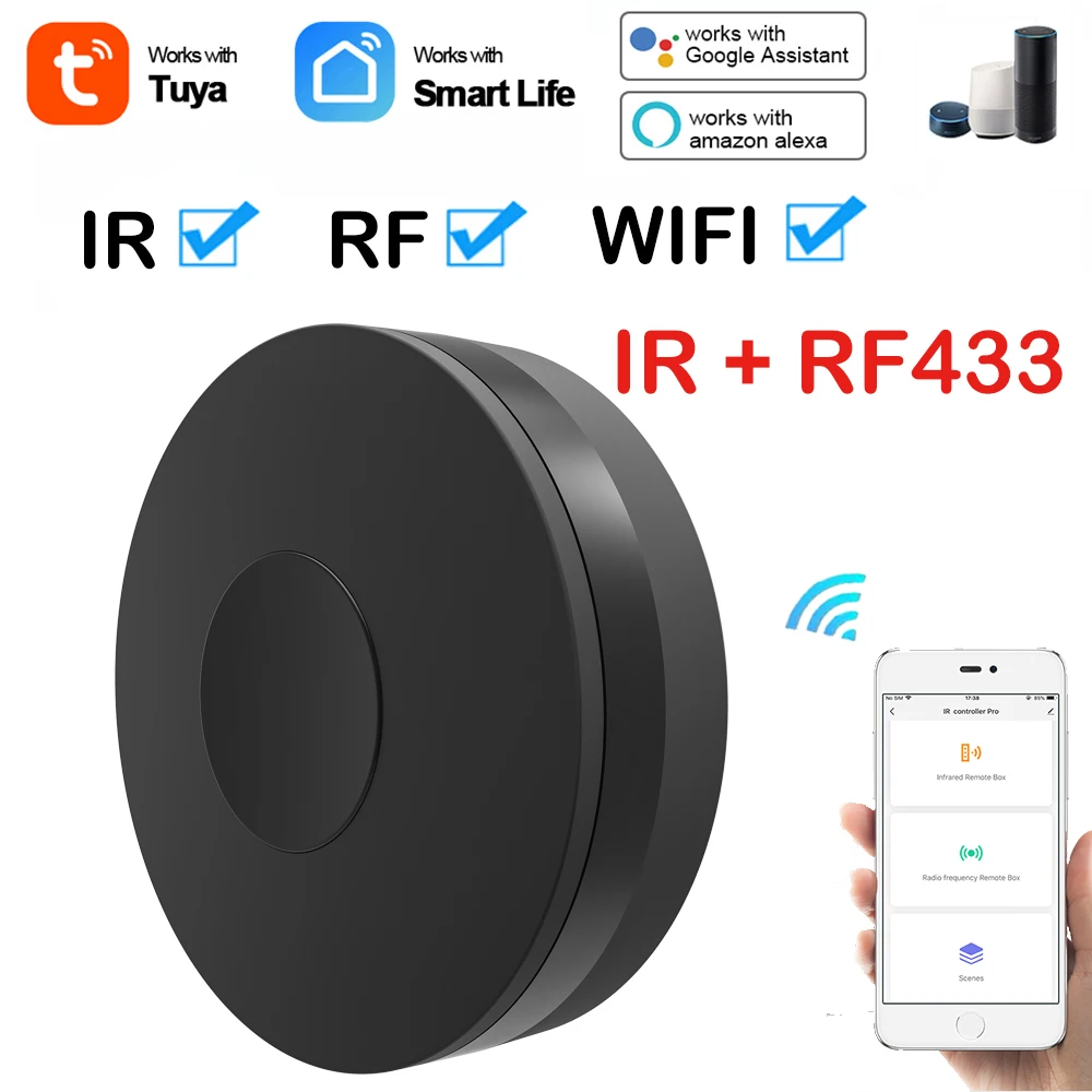 Tuya Smart Wifi RF IR Remote Control Smart Home for Air Conditioner ALL TV LG TV Support Alexa Google Home