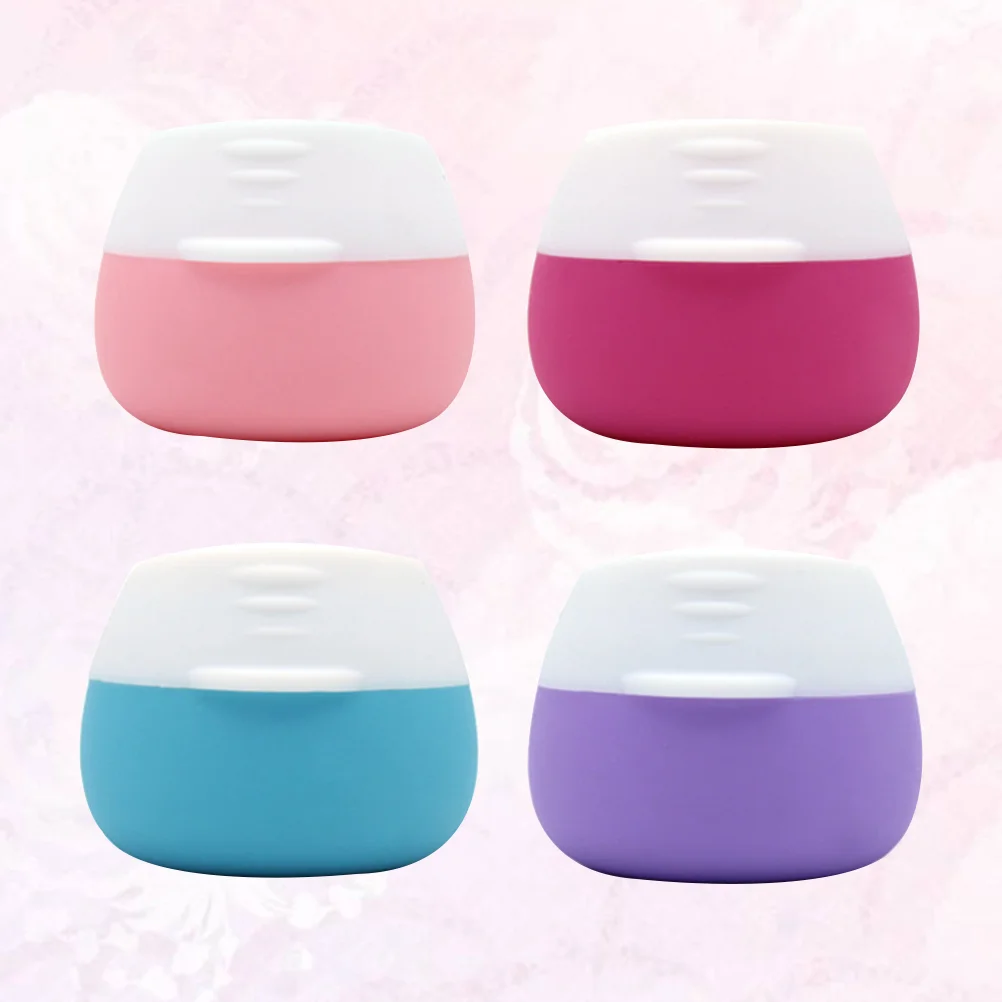 

4 Pcs Leak Proof Travel Bottles Toiletries Cosmetics Creams Containers Earth Tones