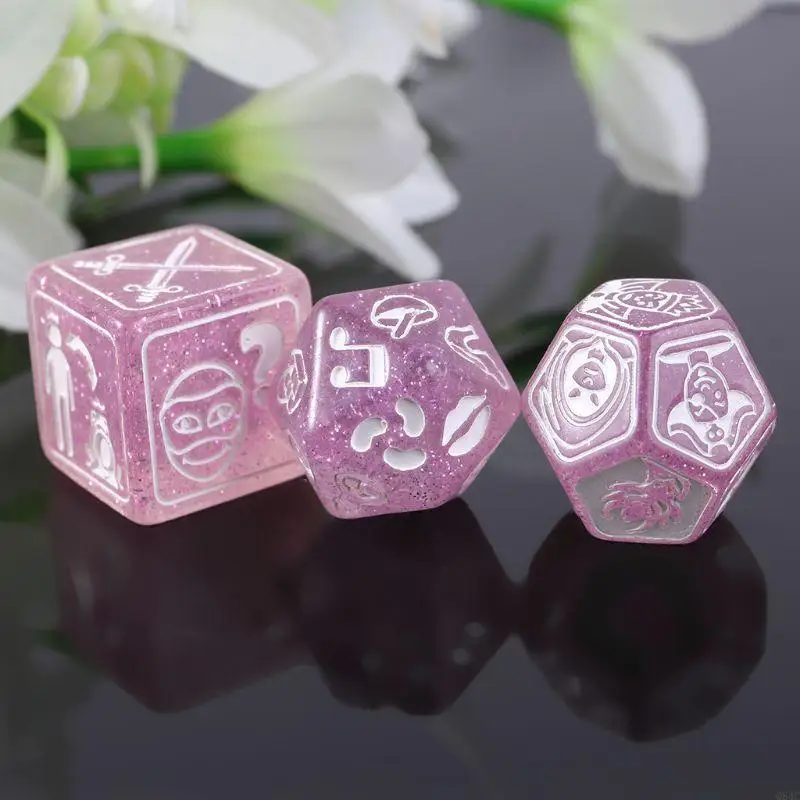 Q84C 7pcs/Set Story Dices для истории времени Полигрального игрового кости говорит Party Multi FA