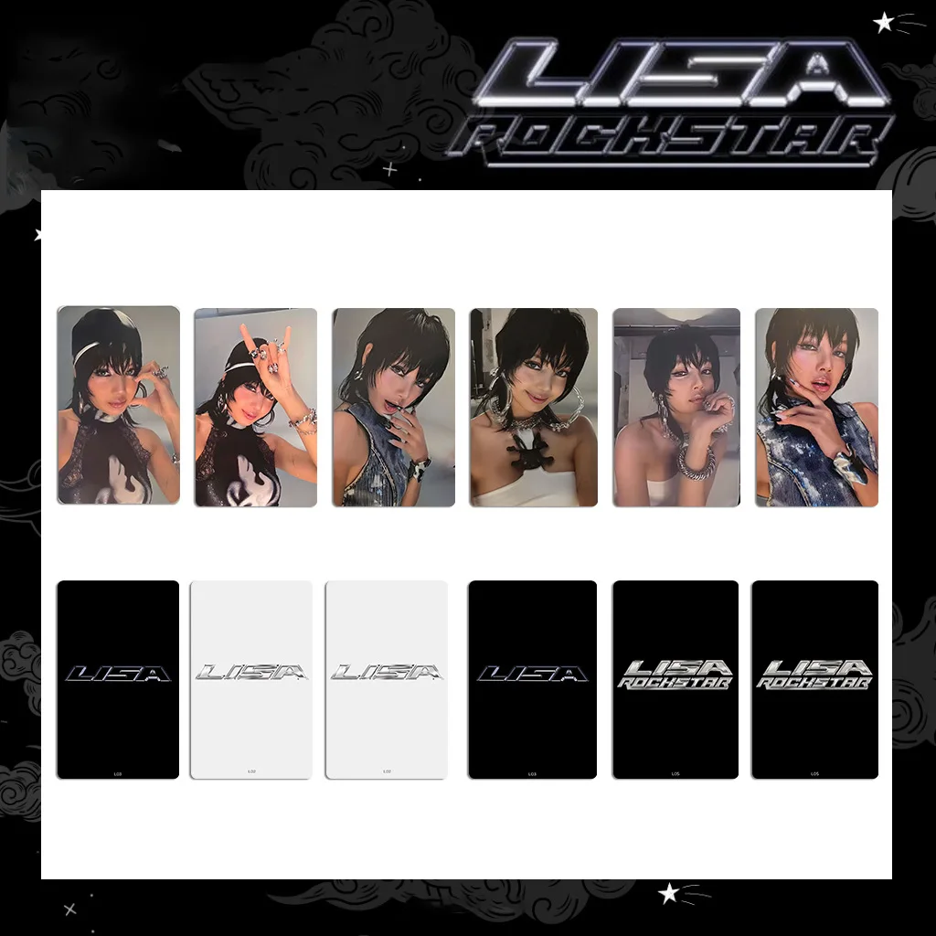 6 шт. Kpop LISA Solo ROCKSTAR LIMITED EDITION специальные карты коллекция фанатов фотокарточки