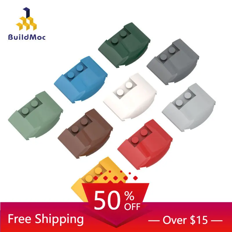 

10 шт., изогнутая крышка для строительных блоков, 93604x2/3