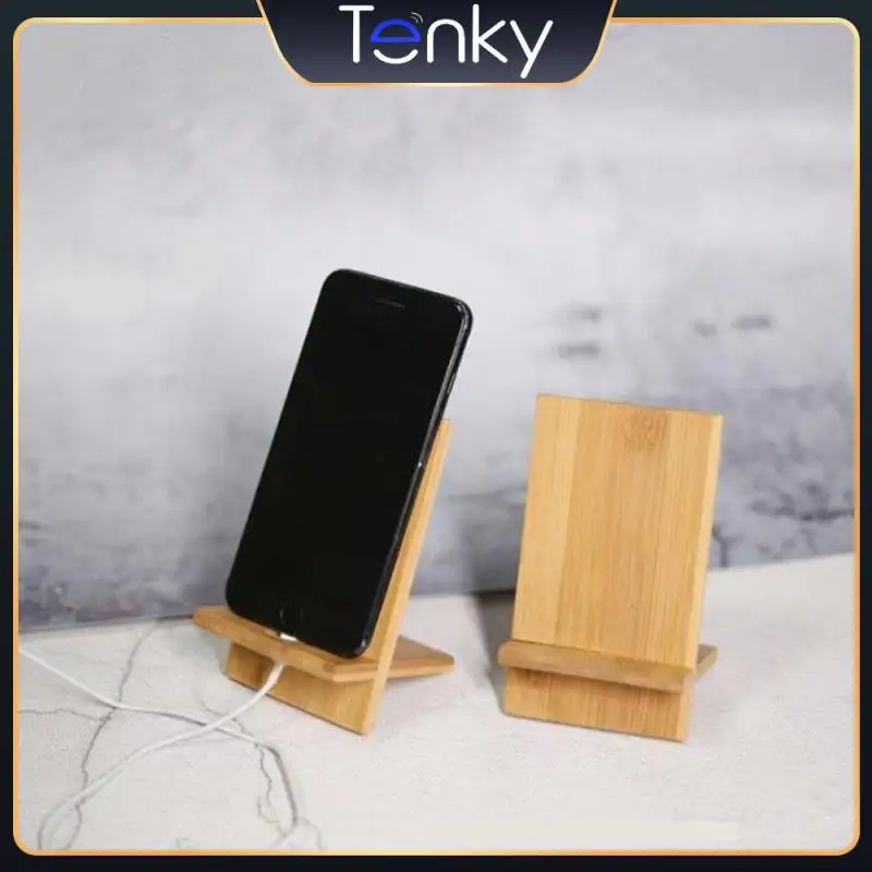 

1 Pcs Tablet Support Convenient Wooden Phone Stand Creative High Quality Smartphone Mount Office Accessories Bamboo Thickened