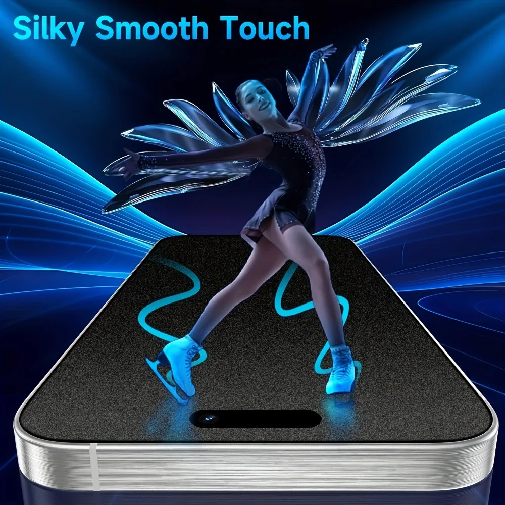 Комплект из 3 защитных стекол Anti Spy для iPhone 17, 16, 15 Pro Max, 17e, 16e, Air, 15, 14 Plus, 13, 12, 11 Pro с установкой без пыли (art.: 3920d9b236bcd) - 3920d9b236bcd