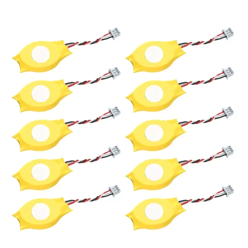 

10pcs/ Notebook BIOS CMOS battery -laptop battery CR2032 with 3 Wires 3Pin motherboard battery with wire 3V With adhesiv