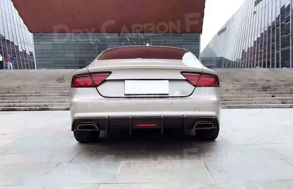 Задний диффузор из углеродного волокна спойлер для Audi A7 S7 Sport 2016-2018 K Style FRP защита