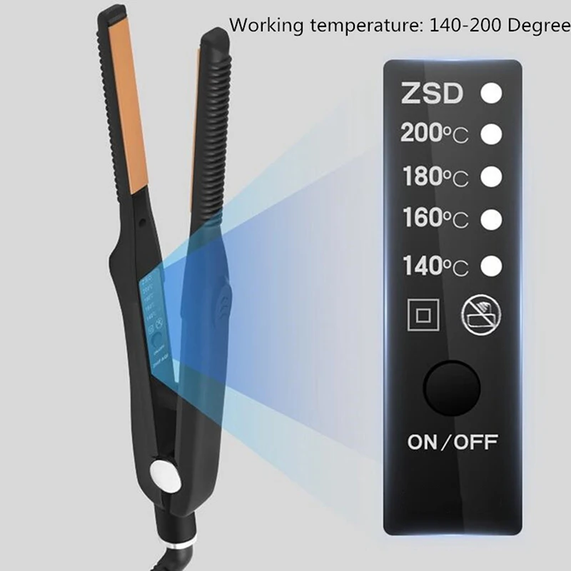 Выпрямитель для волос ROFAELEC 2-в-1 с керамическим турмалином и титановой пластиной