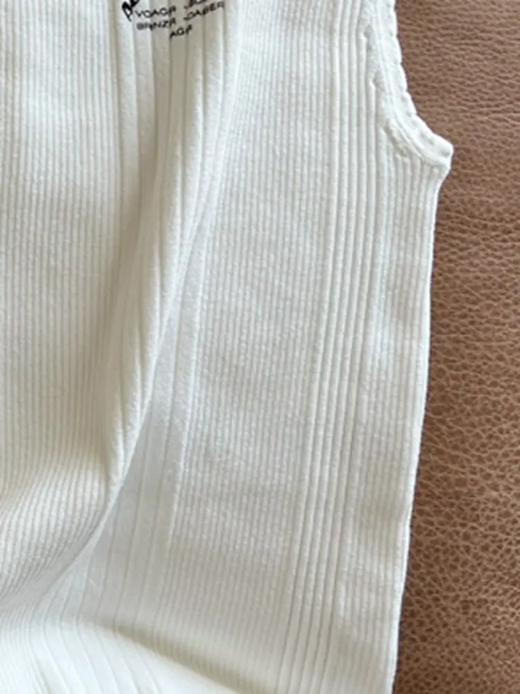 

2022 Spring and Summer New Women Vest Stretch Pit Strip Crescent Side Vest Suspenders Top Quality