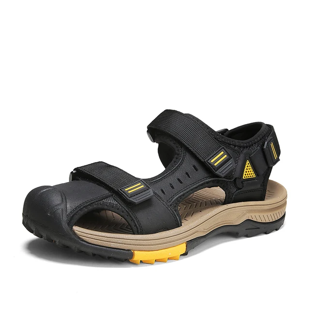 Summer Men's Sandals Genuine Leather 