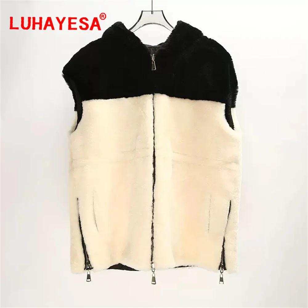 2024 Австралийский жилет из овчины с мехом мериноса ягненка женский L Vissesa новый