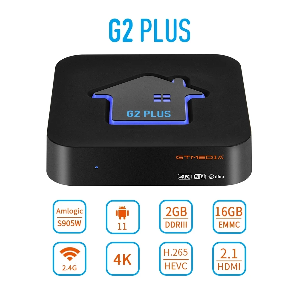 ТВ-приставка GTMEDIA G2 Plus Android 11 S905W2 4 ядра 2 + 16 ГБ ГГц Wi-Fi