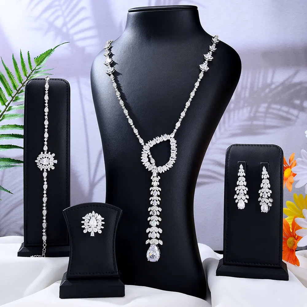 GODKI Новый Модный Бирюзовый ОАЭ Дубай Свадебный набор украшений для женщин