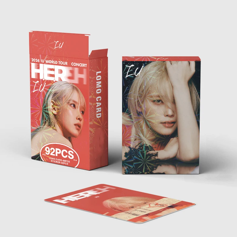 92 шт./набор KPOP маленькая открытка IU альбом поздравительная LOMO Lee Ji Eun фото