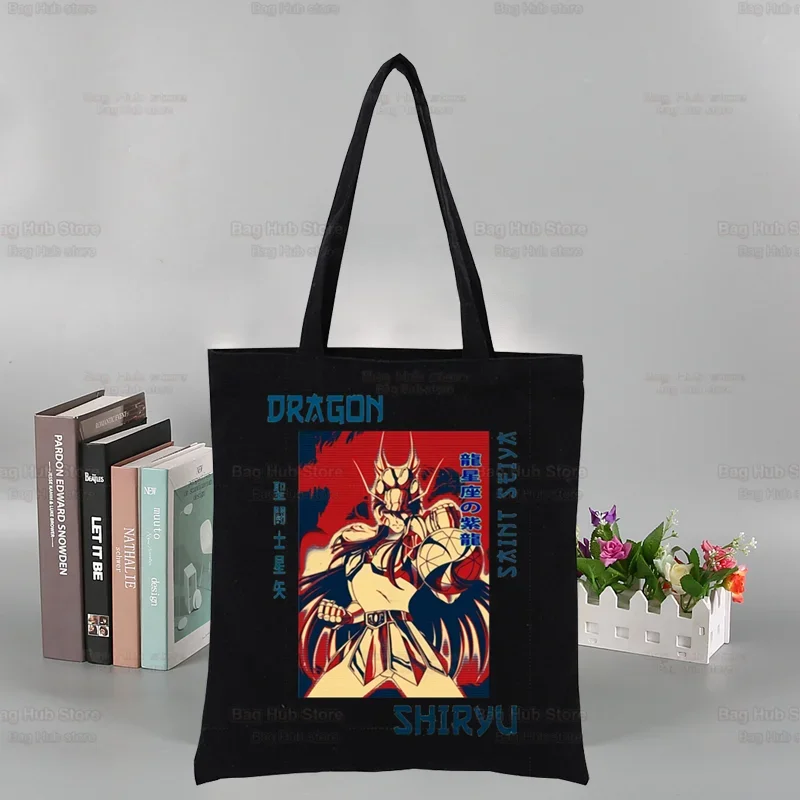 &quotРыцари зодиака&quot Индивидуальная сумка-тоут для покупок черная Дорожная сумка