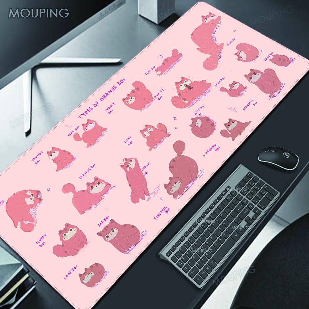 

Cat Kawaii Desk Mat Japan Cherry Blossom Pink Mouse Pad Sakura Accessories Office Carpet Flowers Mousepad Company Mausepad Cute