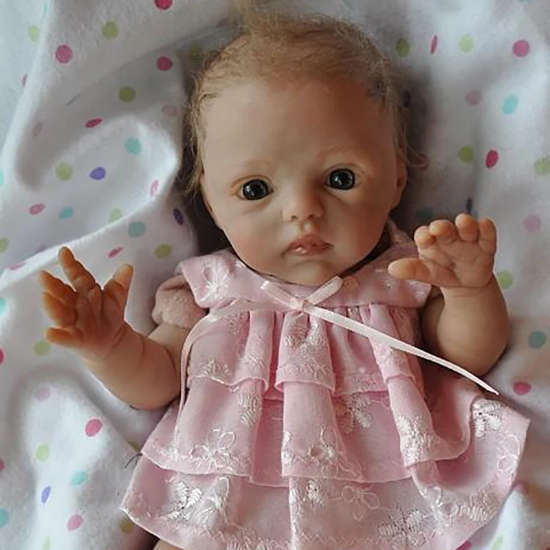 

FBBD 10inch Mini Reborn Doll Kit Nessa Handy Doll DIY Blank Doll Parts Lifelike Soft Body Reborn Baby Doll Kit Bonecas