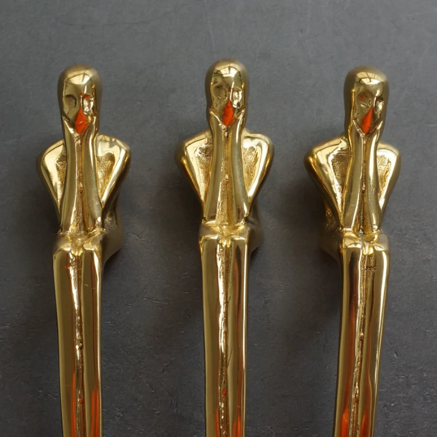 

Light Luxury Solid Brass Furniture Handles Ballerina Styling Golden Handles for Cabinets and Drawers Home Accessories