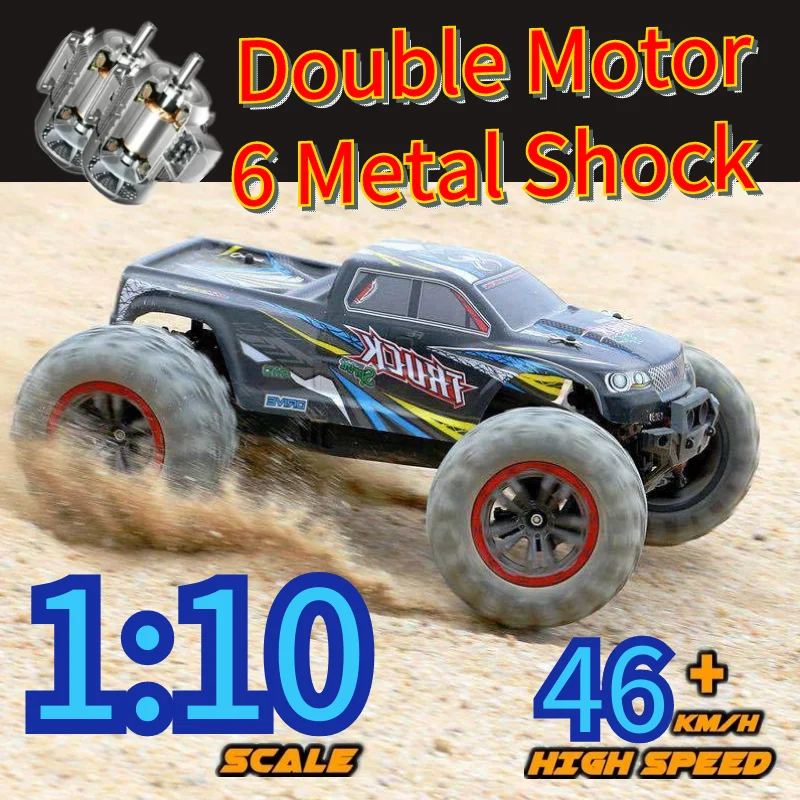 RC Car High Speed 1:10 4WD Off Road Fast Drift Monster Truck Radio Remote Control Racing Cars Waterproof  Adults Kids Toys Boys