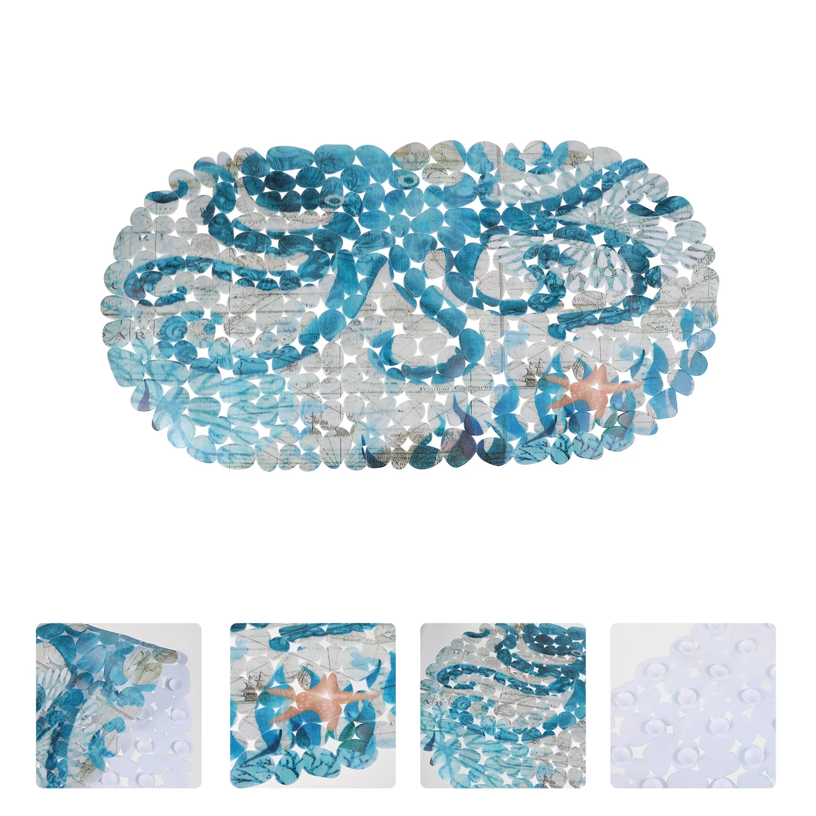

Non-slip Bath Mat Waterproof Rugs Indoor Printed Floor Bathroom Accessories Bathing Carpet Suction Cup Pvc Foot Pad Baby
