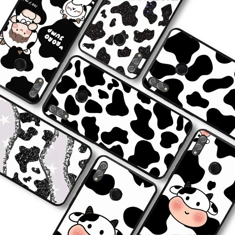 

White Black Cow Phone Case for Huawei Honor 10 i 8X C 5A 20 9 10 30 lite pro Voew 10 20 V30