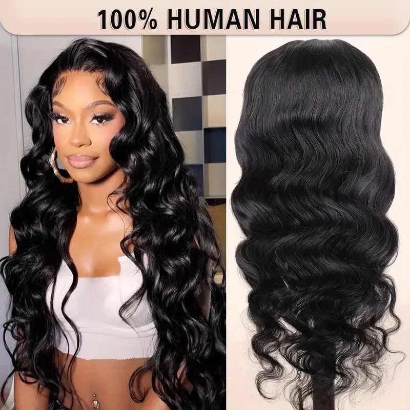 Прозрачный парик 13x6 HD на шнуровке с объемной волной человеческие волосы для