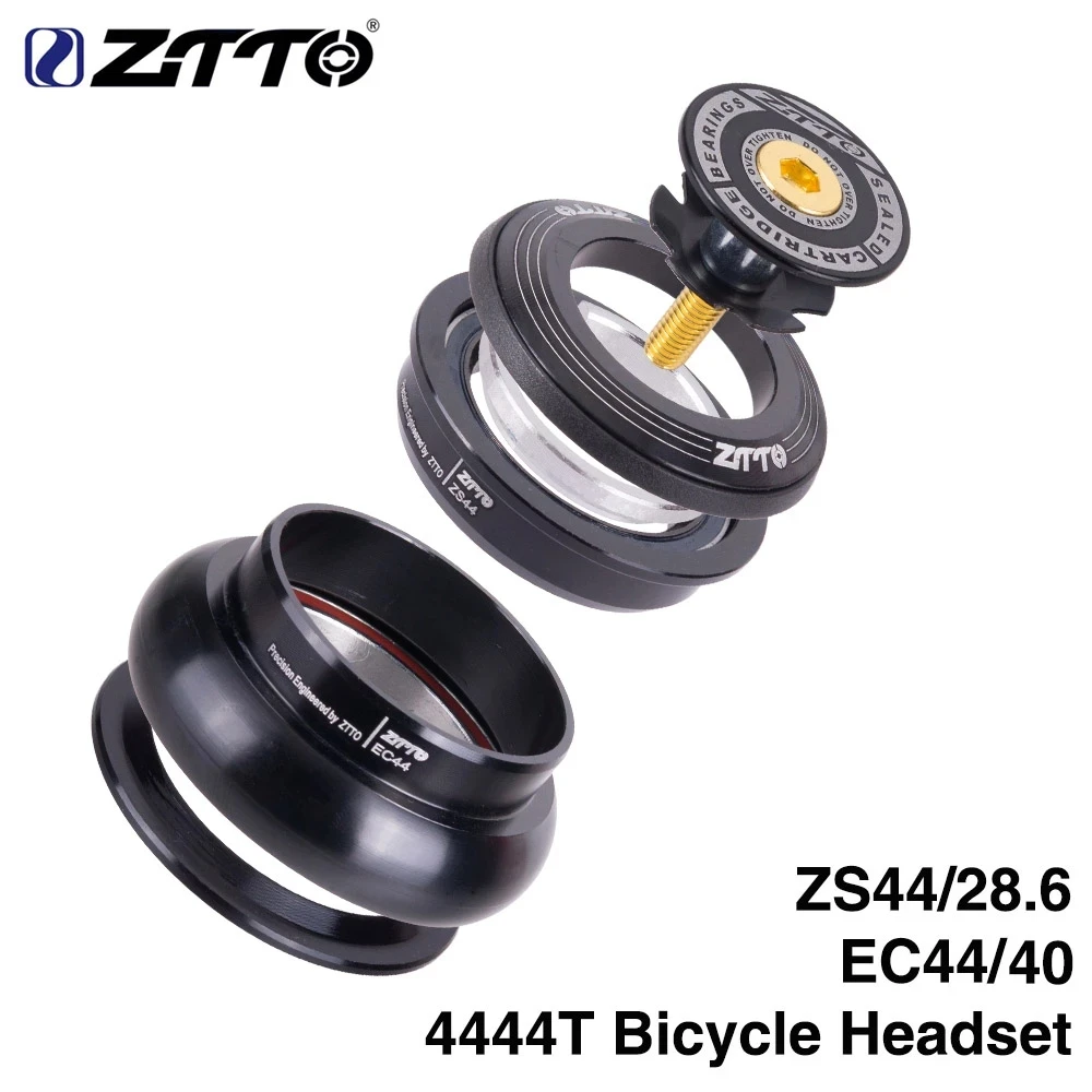 

ZTTO MTB Bike Road Bicycle Headset 44mm ZS44 EC44 CNC 1 1/8"-1 1/2" Straight Tube Frame to Tapered Tube Fork 1.5 Adapter Headset