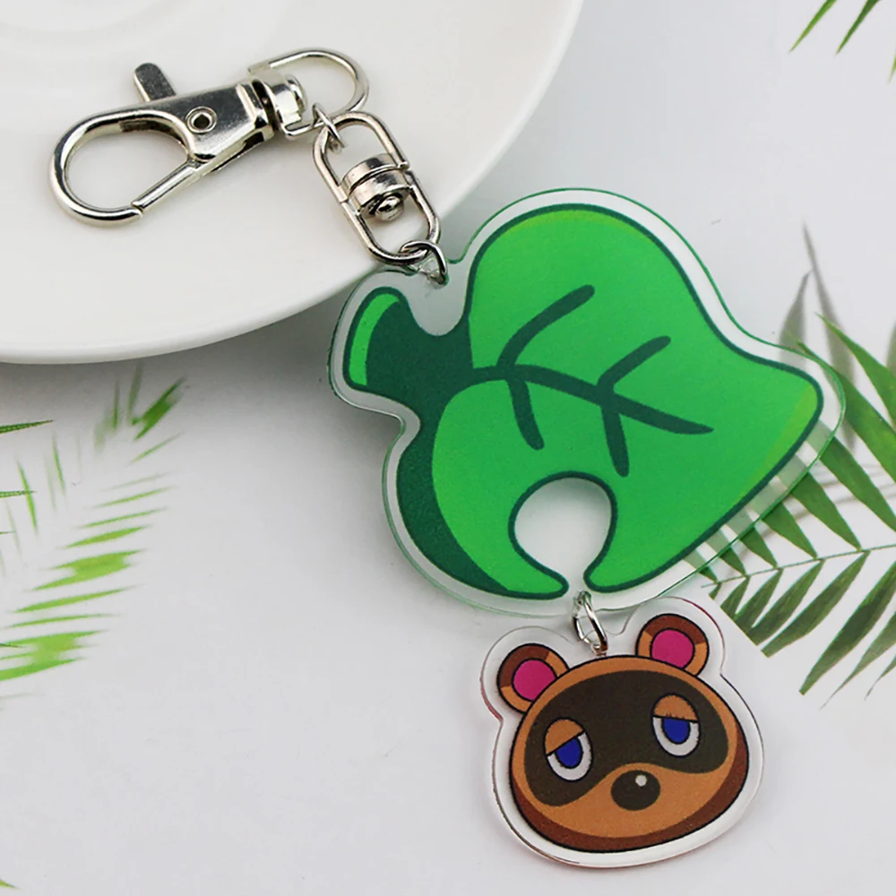 Фото Kawaii акриловый кулон брелок Animal Crossing брелок игровые украшения для фанатов девочек и мальчиков ежедневный подарок на день рождения для школы №4