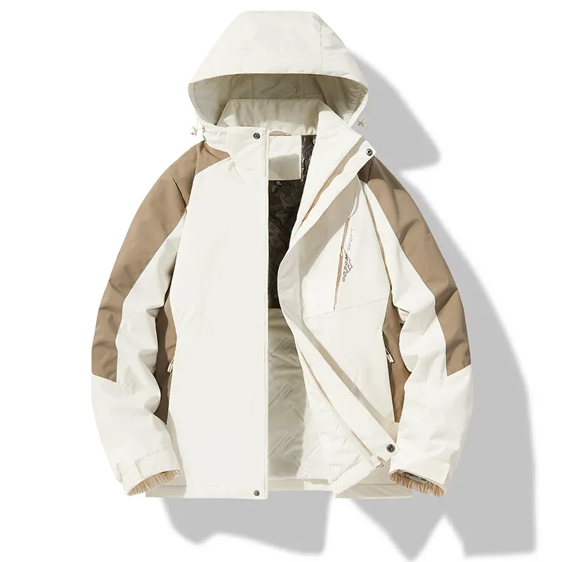 Новинка 2024 мужское утепленное теплое пальто на хлопковой подкладке с вышивкой